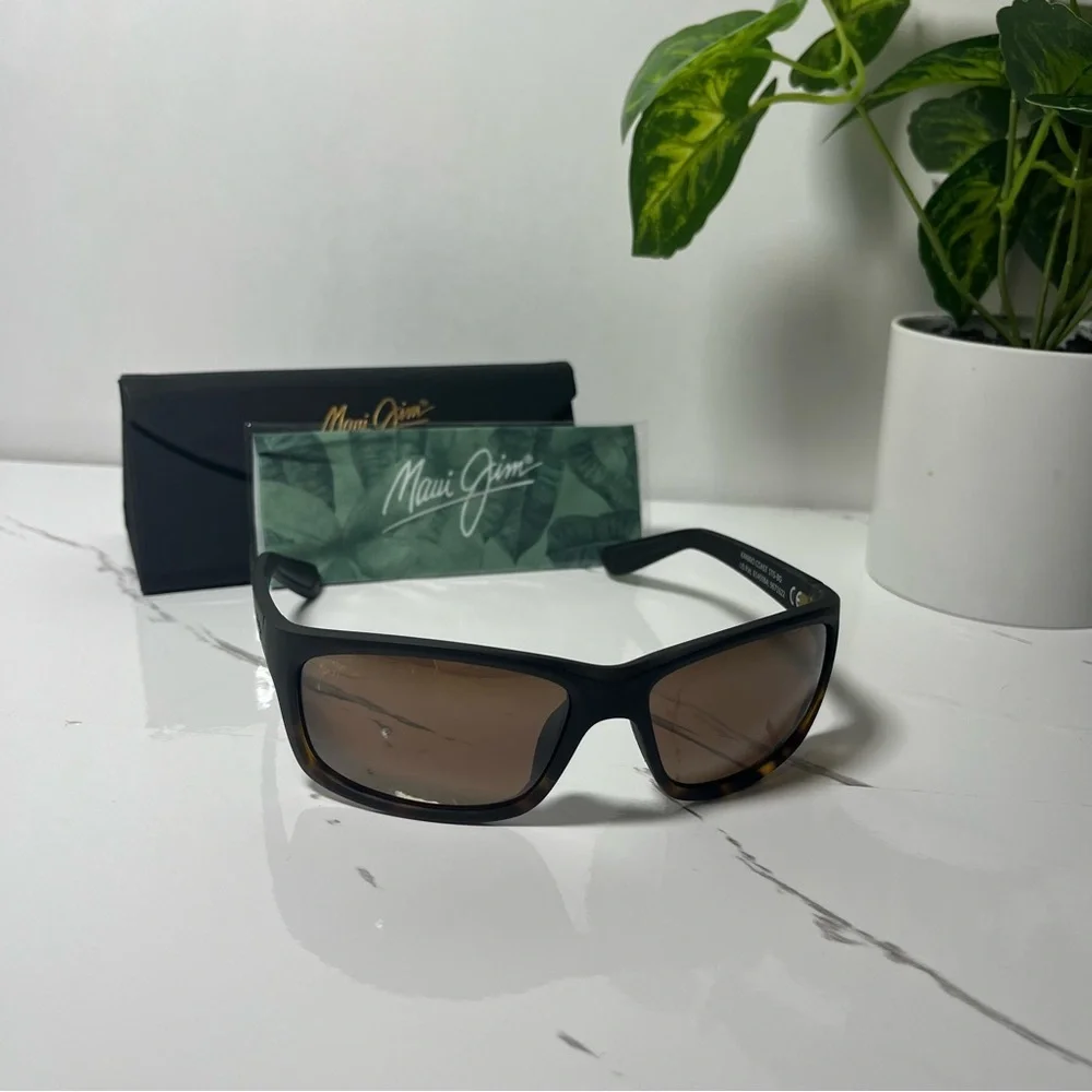 Maui Jim Kanaio Coast Men’s Matte Tortoise Ombré Sunglasses NEW - Picture 3 of 8